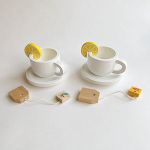 Sweet little chef 木製 おままごと ホワイトｘウッド ティーセット