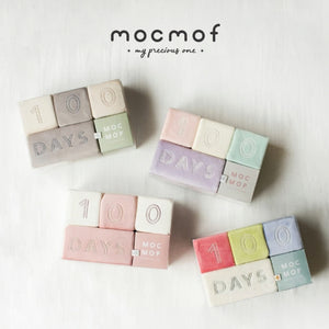 mocmof やわらか マンスリーブロック 布製 おもちゃ 記念撮影 月齢フォト モクモフ