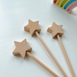 木製 スティック 1本 スタースティック 星 ステッキ