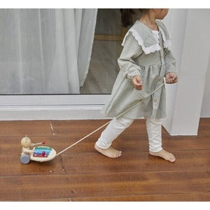 PLAN TOYS PULL-ALONG MUSICAL BEAR ミュージカルベアー 5271 プルトイ 楽器 プラントイ
