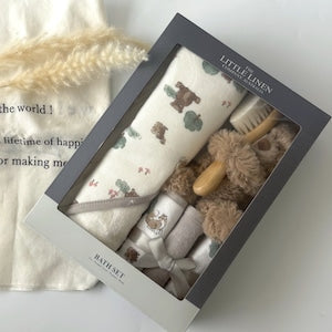 The Little Linen Company バスギフトセット TLLC Bath Gift Set ぬいぐるみとベビー雑貨