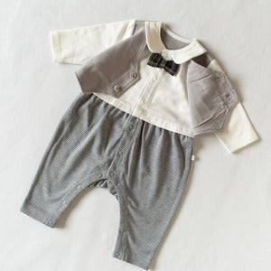 mocmof 重ね着風フォーマルロンパース 70cm 80cm 男の子 フォーマル ベビー服 622-671039 モクモフ