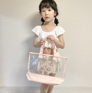 coto cotte キラキラ アップリケ プールバッグ クリアバッグ 海水浴 ビニールバッグ 722-460060 コトコト 女の子