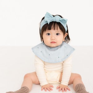 lien de famille スタイとヘアバンドセット ブルーベリー 日本製 女の子 リボン おしゃれ
