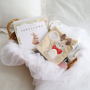 amanoppo ふんわりえほん BOX入 「うさぎたちのお茶会」 布絵本 あまのっぽ