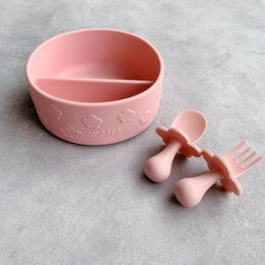 Grabease グラビーズ  シリコンボウル グレー Silicone Suction Bowl ベビー食器 離乳食
