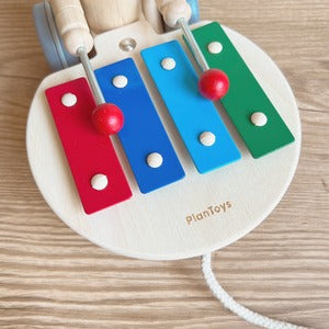 PLAN TOYS PULL-ALONG MUSICAL BEAR ミュージカルベアー 5271 プルトイ 楽器 プラントイ