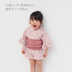 coto cotte ふわリボン 2P ゆかた 花刺繍 100cm 110cm 722-664044