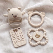Toyroyal くまさん シリコン にぎかみベアー ウォームホワイト トイローヤル