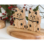 NEIN MARKE ウッドオブジェ だるま＆まねきねこ 木製雑貨 ナインマーケ
