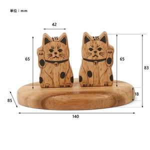 NEIN MARKE ウッドオブジェ だるま＆まねきねこ 木製雑貨 ナインマーケ