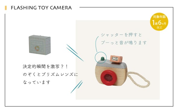 Adnil LAND 木製カメラ FLASHING TOY CAMERA フラッシング トイ カメラ アドニルランド