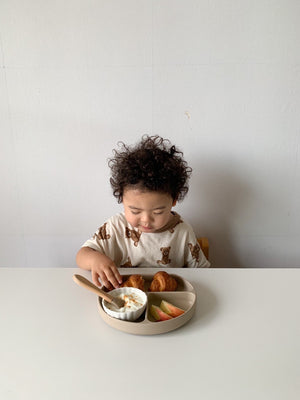 kawaii&born シリコンプレート 離乳食 ベビー食器 吸盤タイプ くっつくお皿
