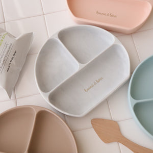 kawaii&born シリコンプレート 離乳食 ベビー食器 吸盤タイプ くっつくお皿