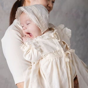 Amorosa mamma セレモニードレス クラシカルレース 3点セット 50-70cm 日本製 オーガニックコットン100% CAK027 アモローサマンマ