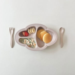 Lien de famille もぐもぐ5点セット ベビー食器＆カトラリー EVA樹脂 お食事エプロン＆マット bien mangeシリーズ ベビーギフト 出産祝い