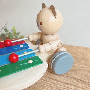 PLAN TOYS PULL-ALONG MUSICAL BEAR ミュージカルベアー 5271 プルトイ 楽器 プラントイ