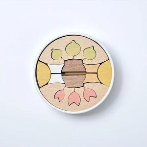 小黒三郎 組み木のひな人形 KH415 銀杏円びな五段飾り（普通垂幕） ひなまつり 雛人形 木製