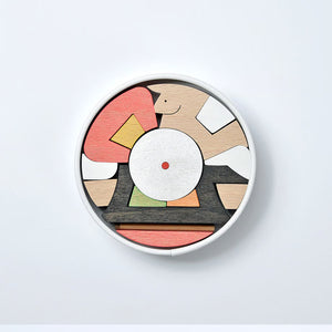 小黒三郎 組み木のひな人形 KH415 銀杏円びな五段飾り（普通垂幕） ひなまつり 雛人形 木製