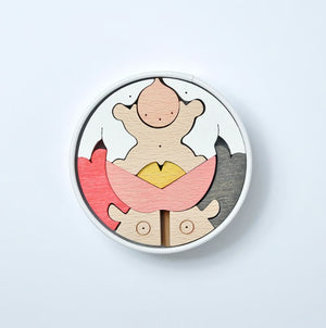 小黒三郎 組み木 五月人形 KK246 里山円武者五段飾り 普通垂幕 木製 つみき こどもの日 男の子の節句 遊プラン