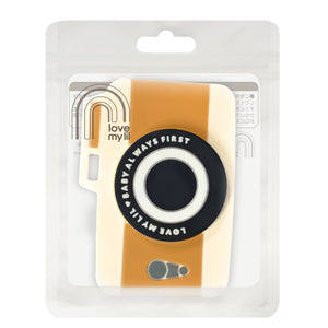 Love my lil 歯がため カメラ ブラウン グレー ラブマイリル