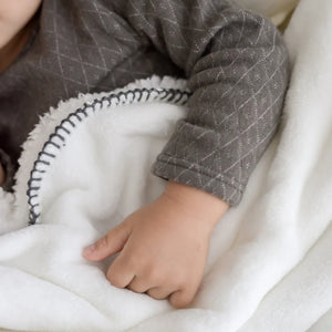 blanco ダブルボアブランケット ベビー double boa blanket ホワイト 無地 ブランコ