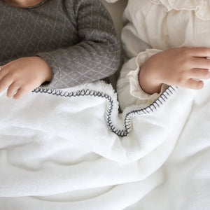 blanco ダブルボアブランケット ベビー double boa blanket ホワイト 無地 ブランコ