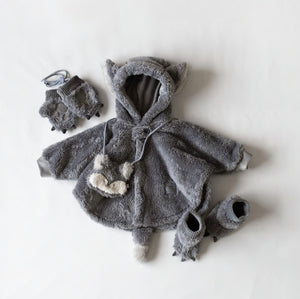 mocmof ぬいぐるみケープ ベビー服 上着 防寒具 70cm 80cm 90cm モクモフ