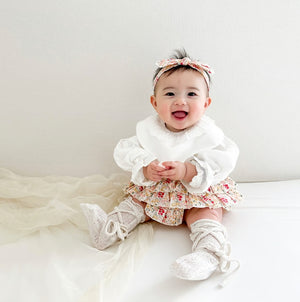 mocmof おめかしギフトセット レース ベビーフリル3点セット 622-466081 モクモフ