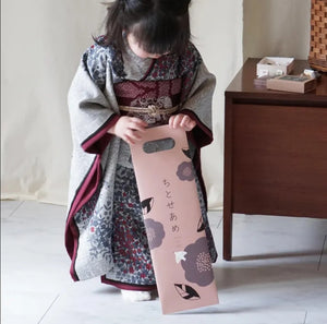 FÖRNE 千歳飴袋 椿と葉 ちとせあめ 袋のみ 七五三 撮影用 小物