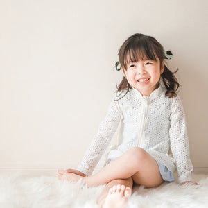 coto cotte レース柄 ラッシュガード 722-460053 水着 キッズ ベビー 80cm 90cm 100cm 110cm 120cm 子供用 女の子 コトコト