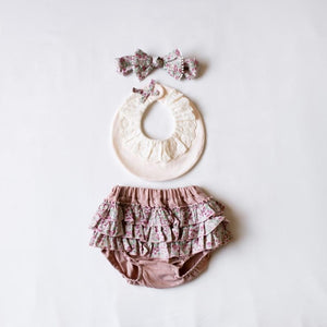 mocmof おめかしギフトセット レース 622-476161 ベビー ブルマ フリル3点セット モクモフ