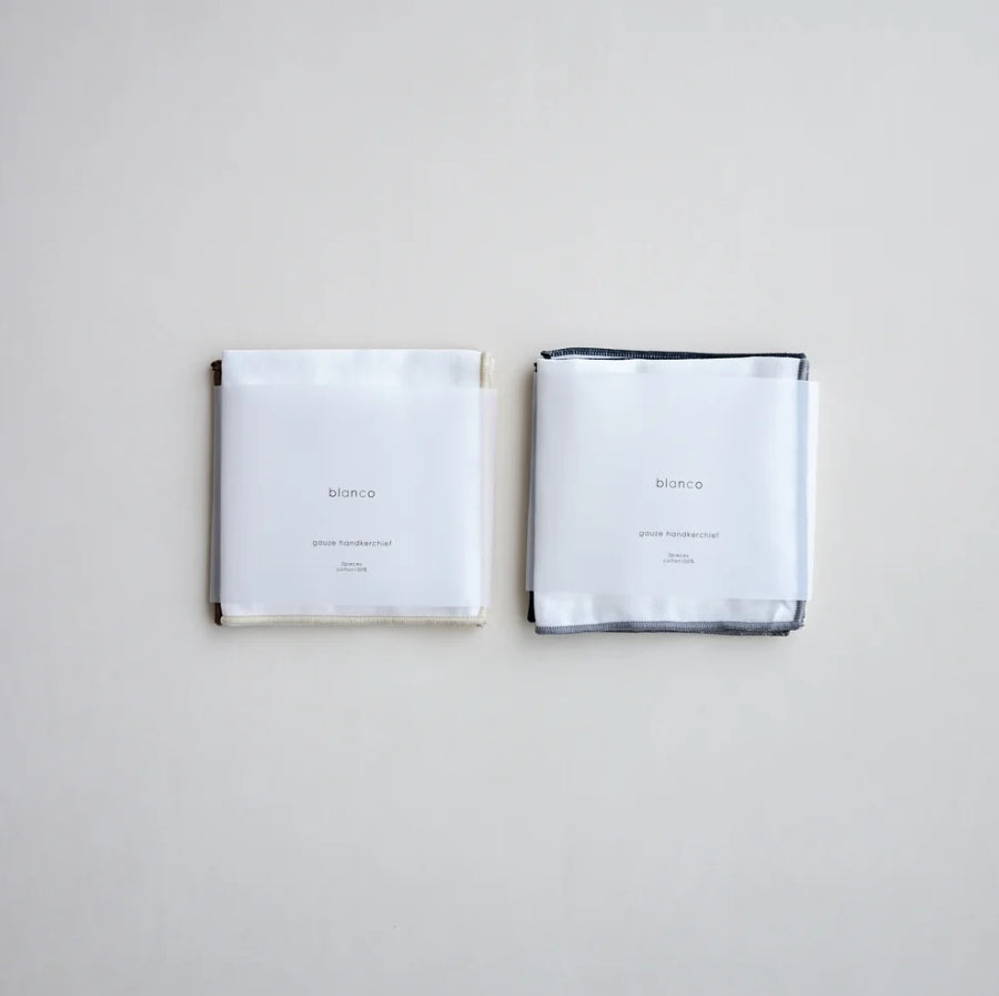 blanco gauze handkerchief 2枚セット ガーゼ ハンカチーフ ベビー 無地 ブランコ