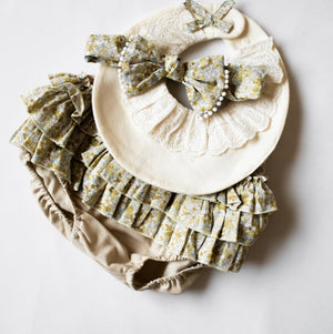 mocmof おめかしギフトセット レース 622-476161 ベビー ブルマ フリル3点セット モクモフ