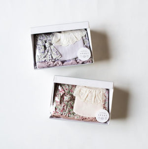 mocmof おめかしギフトセット レース 622-476161 ベビー ブルマ フリル3点セット モクモフ