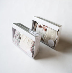 mocmof おめかしギフトセット レース 622-476161 ベビー ブルマ フリル3点セット モクモフ