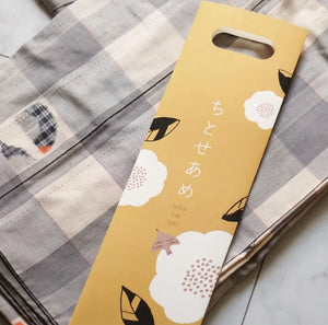 FÖRNE 千歳飴袋 椿と葉 ちとせあめ 袋のみ 七五三 撮影用 小物