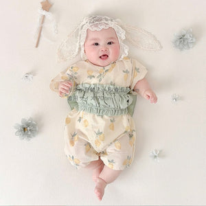 mocmof 帯付き浴衣ロンパース 女の子 70cm 80cm 90cm 622-660073