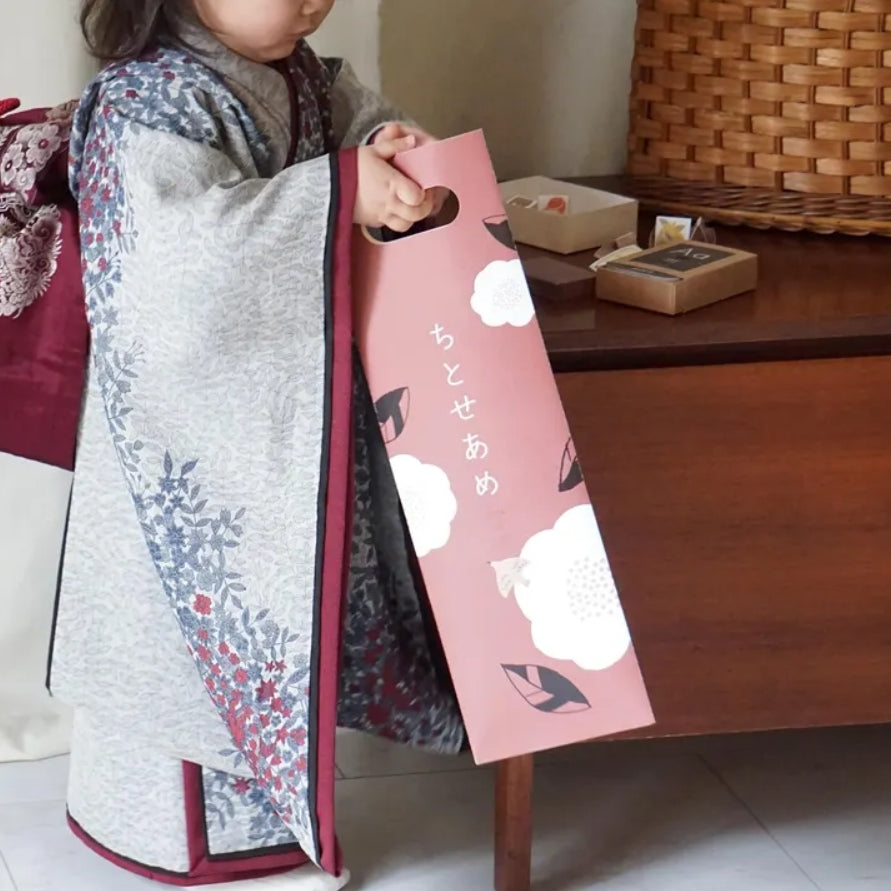 FÖRNE 千歳飴袋 椿と葉 ちとせあめ 袋のみ 七五三 撮影用 小物