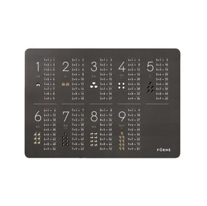 FÖRNE 掛け算ポスター B4サイズ お風呂の壁に貼れる 耐水合成紙 かけざん 日本製