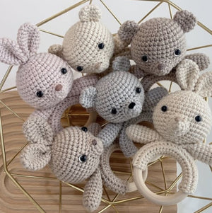 prologue baby rattle 赤ちゃんのおもちゃ ファーストトイ ガラガラ オーガニックコットン ハンドメイド