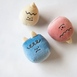 mocmof 季節のミニボール 3P セット お正月 節分 622-556008 布製おもちゃ がらがら モクモフ