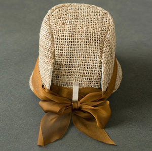 kubomi 麦わら帽子 キッズサイズ キャメル 48cm 52cm  ハンドメイド クボミ