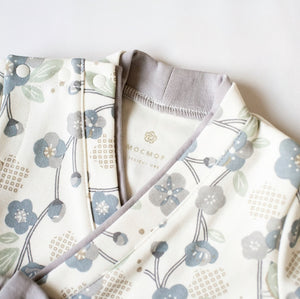 mocmof ベビー 袴 ロンパース うめ柄 622-556000 レッド グレー 70cm 80cm 90cm 着物 節句 お祝い お正月 モクモフ