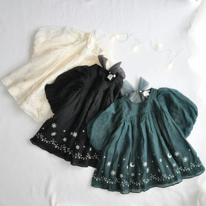 coto cotte 裾刺繍シアーパフワンピ 女の子 ワンピース チュール ハロウィン パーティー722-471056 コトコト