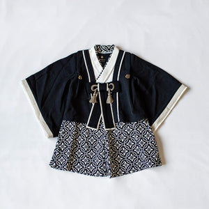 mocmof ベビー 袴ロンパース プレミアム 男の子 622-556002 70cm 80cm 90cm 着物 節句 お祝い お正月 モクモフ