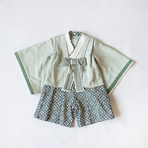 mocmof ベビー 袴ロンパース プレミアム 男の子 622-556002 70cm 80cm 90cm 着物 節句 お祝い お正月 モクモフ