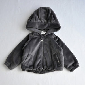 coto cotte ネコ耳フード付きファージャケット 722-476031 ホワイト ピンク グレー キッズ服 110cm 120cm 130cm アウター コトコト