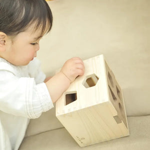 IKONIH ドロップボックス 型はめおもちゃ 国産ひのき 無塗装 アイコニー