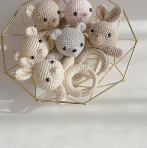 prologue baby rattle 赤ちゃんのおもちゃ ファーストトイ ガラガラ オーガニックコットン ハンドメイド